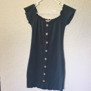 Dark turquoise ribbed mini